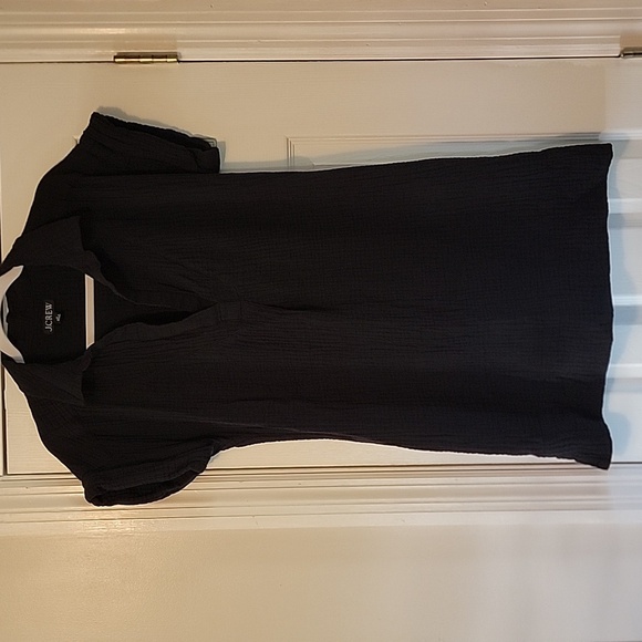 J Crew Re-Imagined black gauzy cotton mini dress - Picture 3 of 7